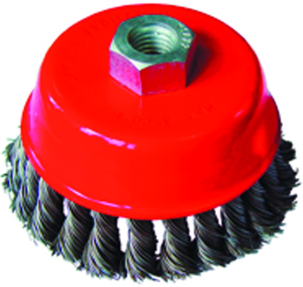 Щетка-крацовка крученная проволока "чашка" 150мм присоед. гайка М14 РемоКолор 45-2-915