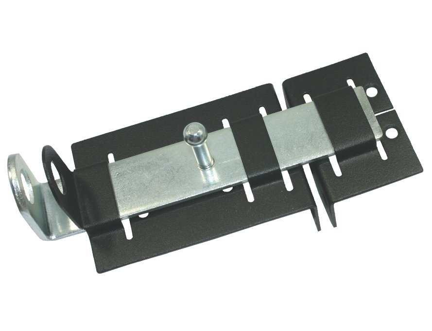Задвижка дверная с проушиной ЗД-04 пол. черный (5) 1745