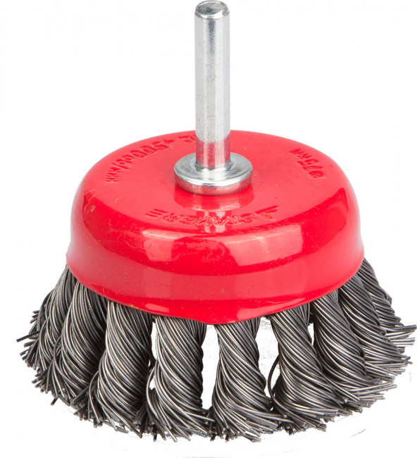 Щетка чашечная д/дрели, жгутированная стал. проволока 0,5м STAYER "PROFESSIONAL" 75мм 35118-075_z01