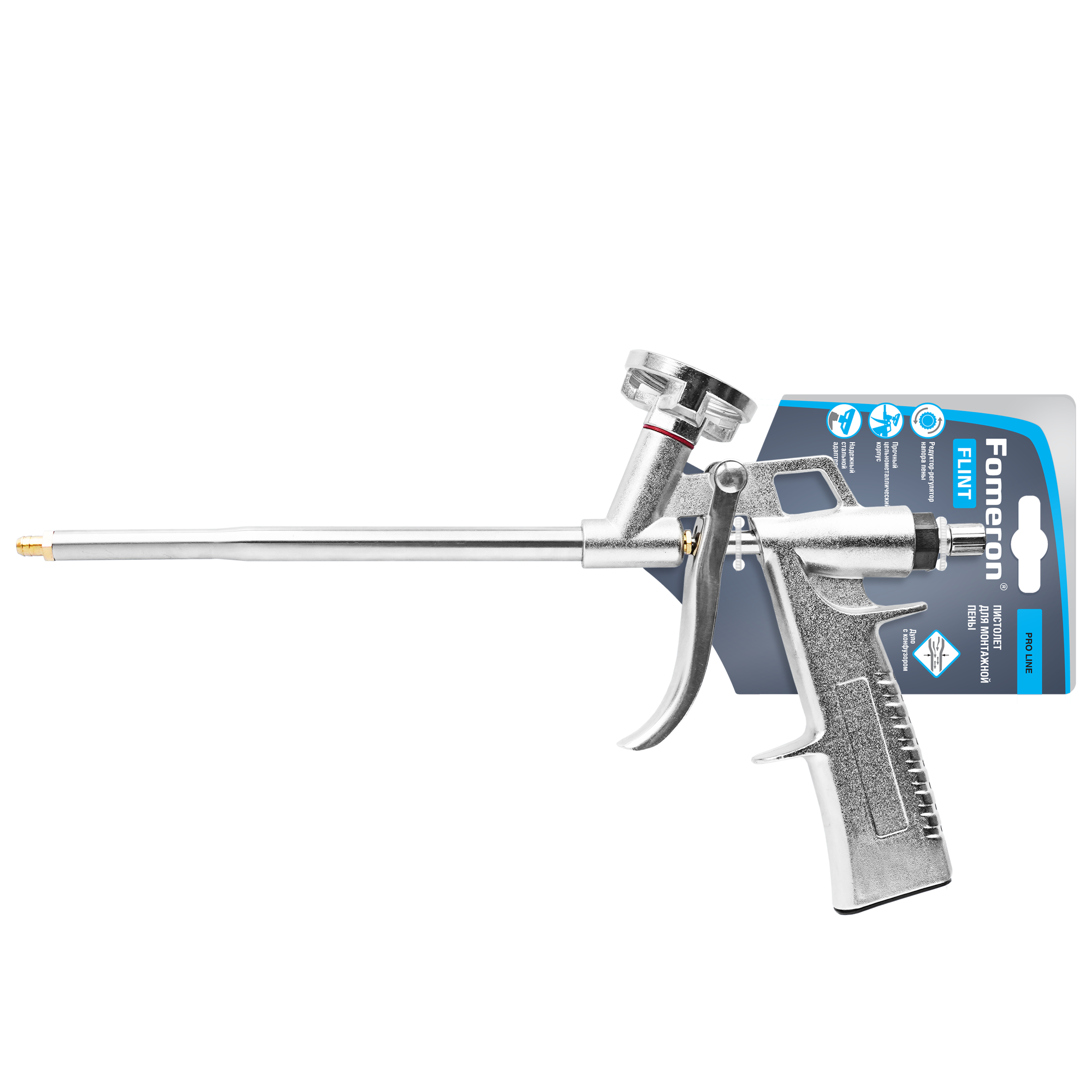 Пистолет цельномет. для монтажной пены "Fomeron Flint" 590126 / 590226