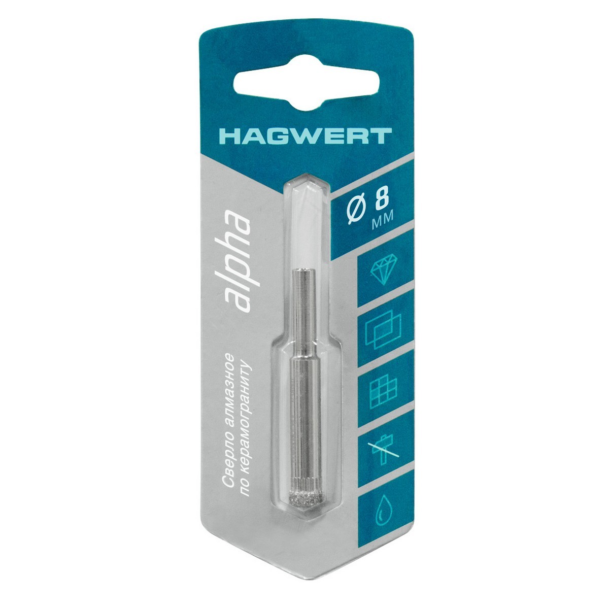 Сверло алмазное по керамограниту и керамике  6мм "Rennbohr" 676206 (10)