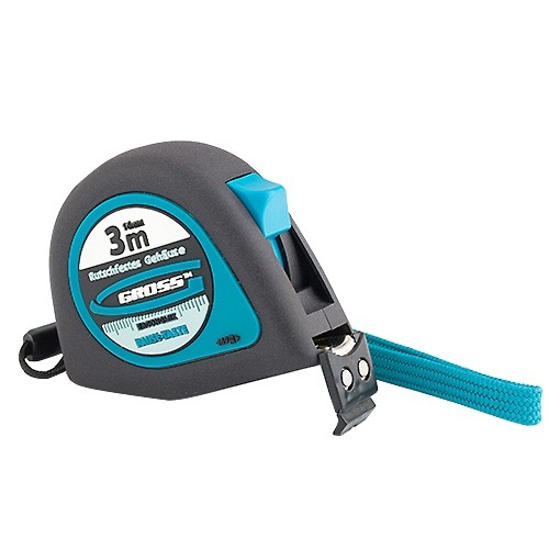 Рулетка Ergonomisch  3 м х16мм магнитный обрезиненный зацеп GROSS 31101