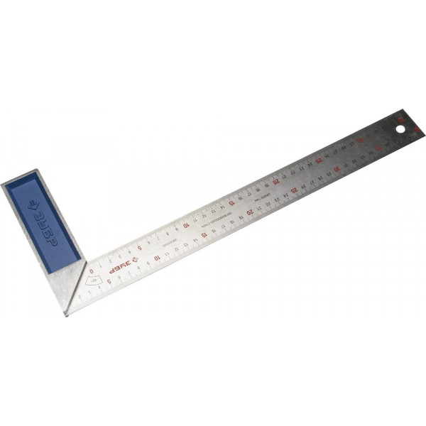 Угольник столярный ЗУБР ЭКСПЕРТ гравированная шкала, нерж. полотно 37мм, 400 мм 34393-40