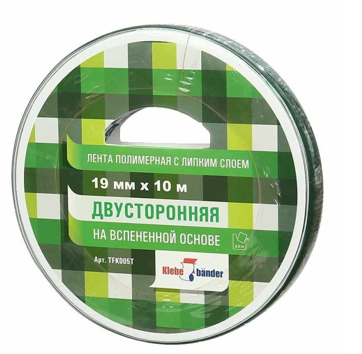 TFK005T Двусторонняя зеркальная лента на вспененной основе 19мм х 10м Klebebander/8