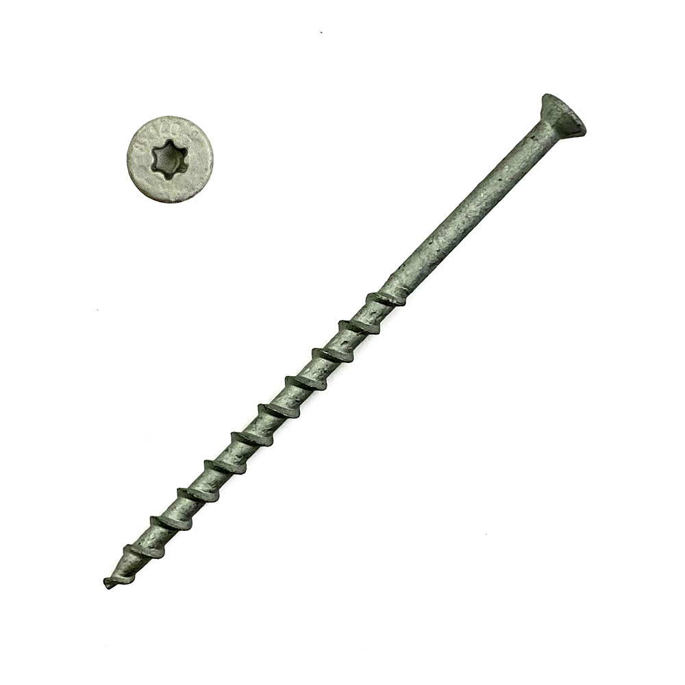GS 08160  Шуруп для пенобетона 8х160 мм, потайная головка TORX (50 шт.) Белый цинк