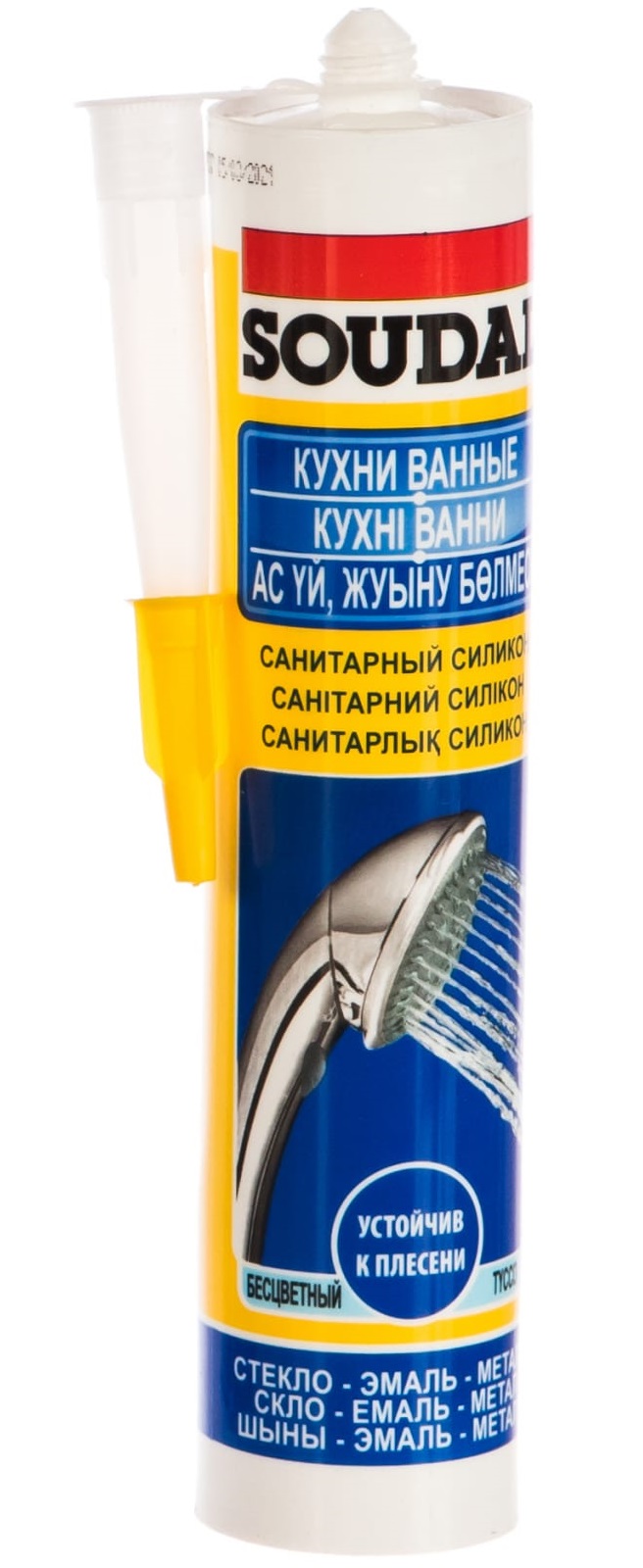 Герметик SOUDAL санитарный прозрачный 15х300 мл 105897