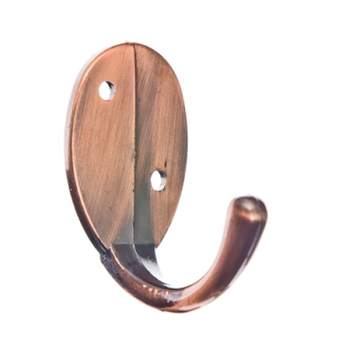 Крючок KL - 55 1 рожк. малый овал белый 0034  (15)