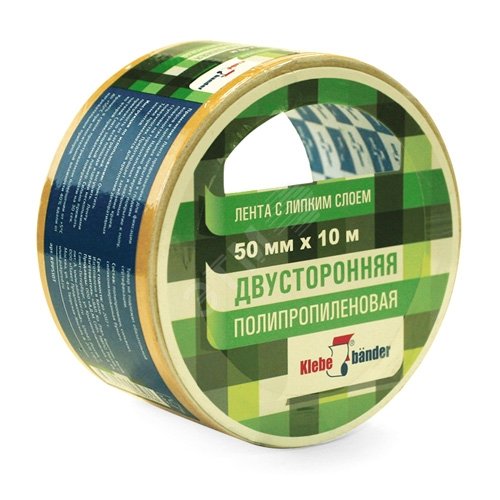 KPP510T Двусторонняя полипропиленовая лента 50мм х 10м в и/у Klebebander/36