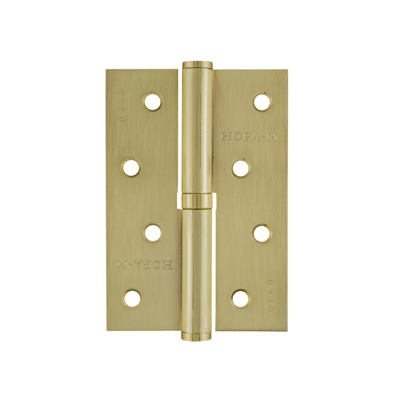Петля НораМ сталь 750-4 (мат. латунь) ЛЕВАЯ (100х75х2,7) 10588