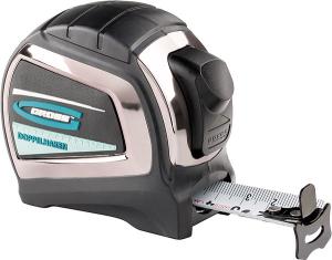 Рулетка Doppeihaken  5 м х19мм двусторон. зацеп, нейлон, двуст шкала, автоматич GROSS 31123