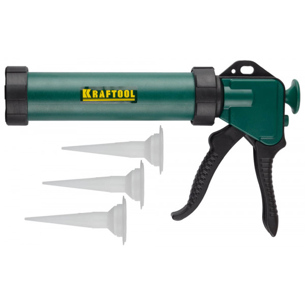 ВВД Пистолет универ. закрытый для гереметиков 3 смен. сопла KRAFTOOL "Professional" 320 мл 06677_z01