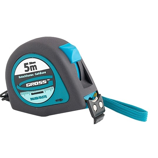 Рулетка Ergonomisch  5 м х25мм магнитный обрезиненный зацеп GROSS 31103