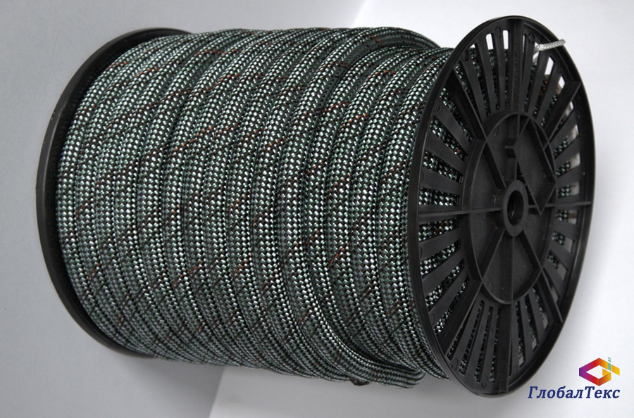 Шнур плетеный полиам. высокопрочн. 24 прядная  8мм (200 м)