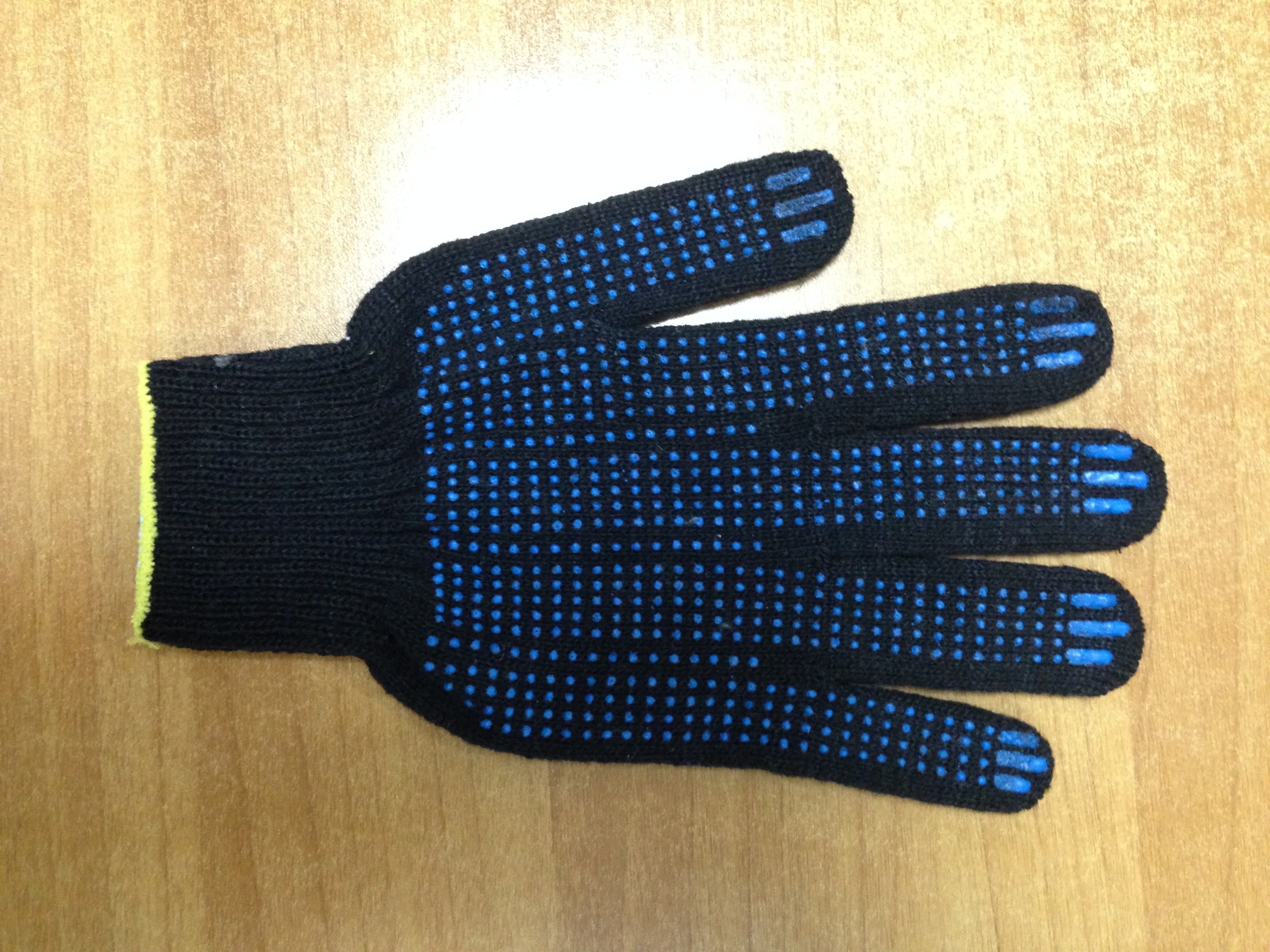 Перчатки Зима П/Шерсть черные 10/5 с пвх точка (10), пар