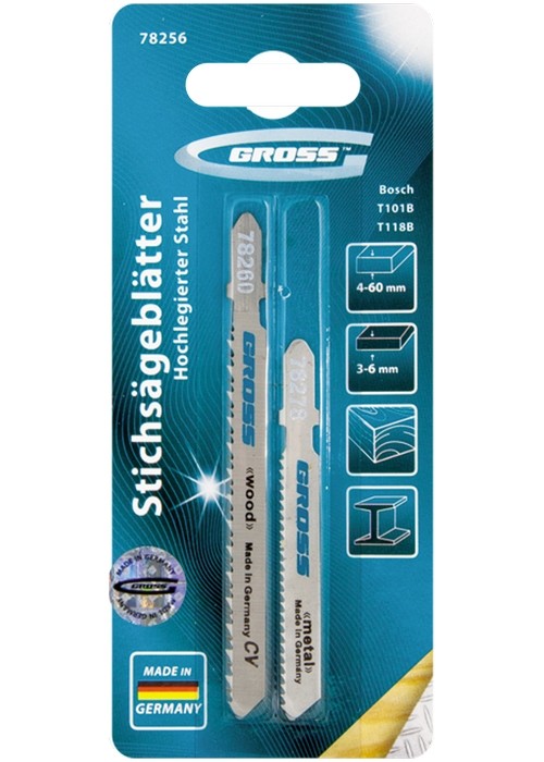 Набор полотен для электролобзика универсальный, 2шт, GROSS 78256