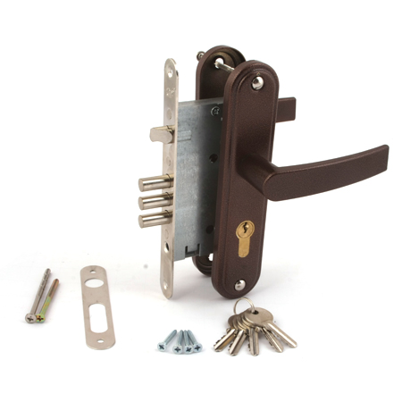 Замок Просам (078912/А) 3В 4-31/55 лич.70мм-6кл. медн. антик  2-517