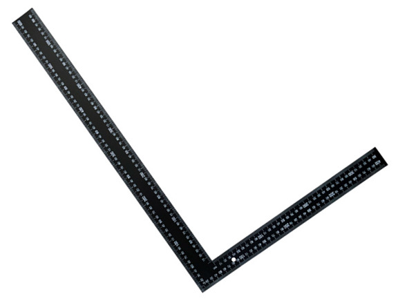 Угольник столярный, цельнометал.чёрн. РемоКолор 400х600мм, 15-3-160